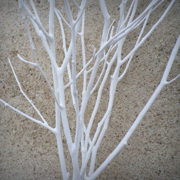 Wedding centerpiece, 6 white tree branches, decorative branches for vase, white twigs, 28 inch tall branches, modern Scandinavian home decor