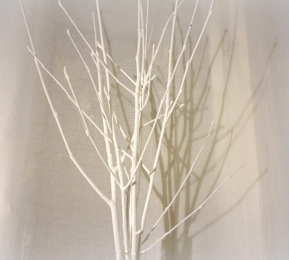 Decorative Birch Branches Decoration, 23 Inch Birch Stems for Wedding  Decor,Dried Twigs for Christmas Decor (White)