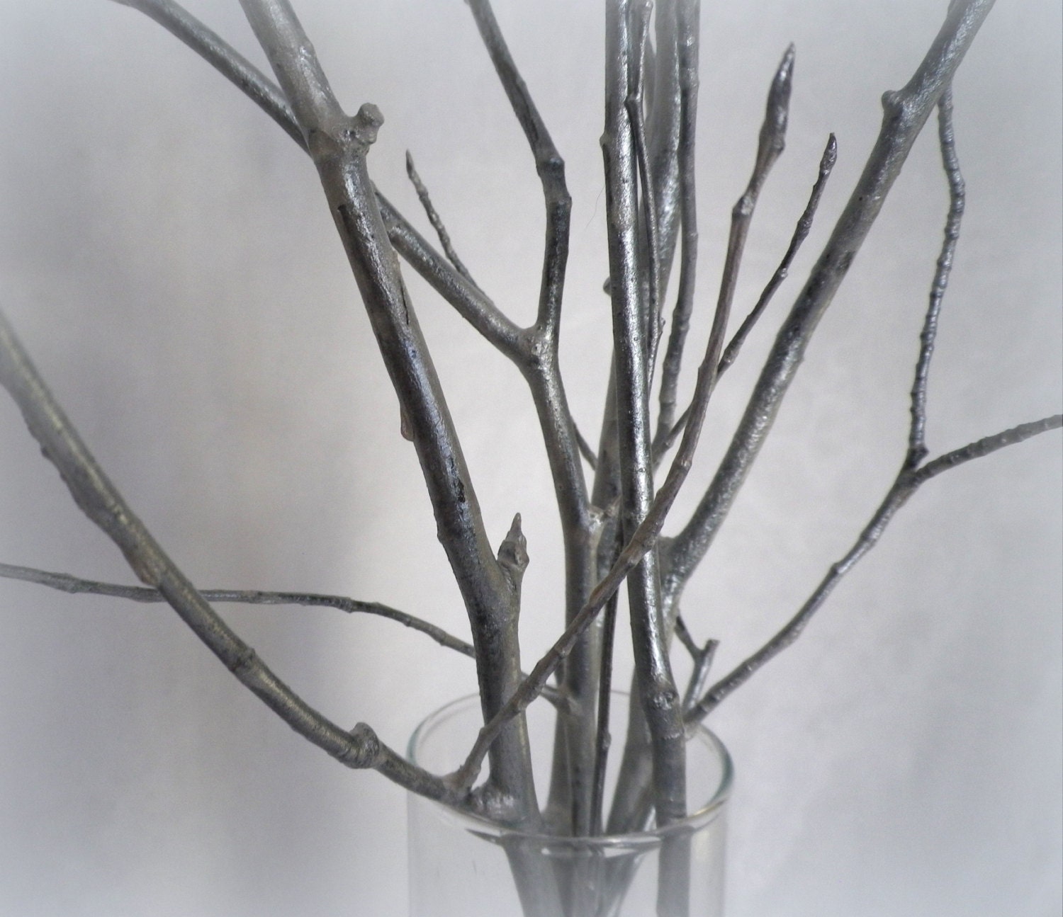 Silver Tree Branches 5 Decorative 28 Wood Branches Home Etsy