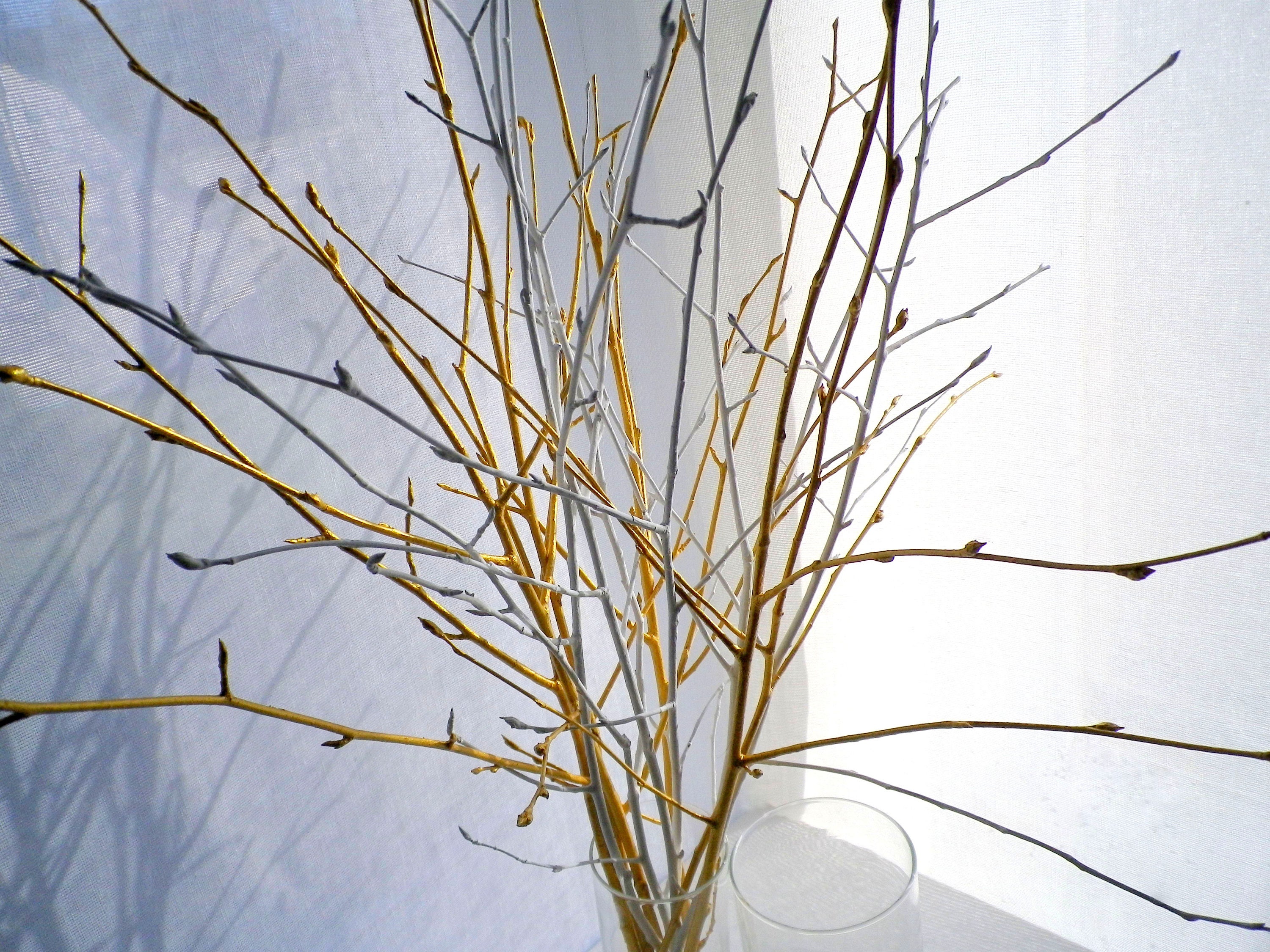 White Gold Tree Branches Wedding Centerpiece Set of 12 Birch Etsy