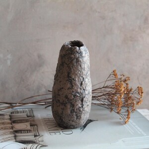 Handgjord papmachévas: Rustik Wabi Sabi-dekor bild 6