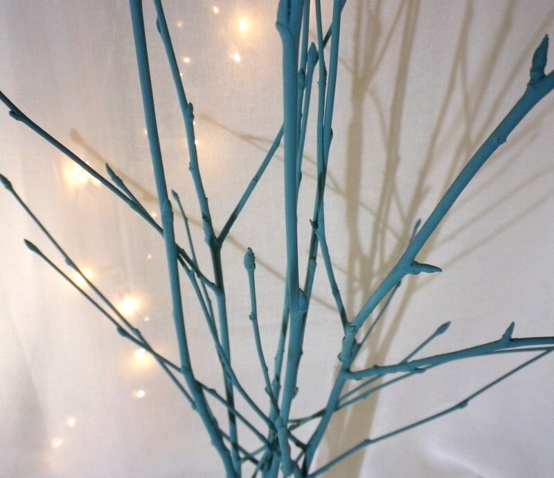 Turquoise Tree Branches Teal Wood Sticks Aqua Twigs Modern - Etsy