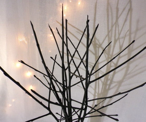 Black Branches Vase Filler Contemporary Home Decor Simple Etsy