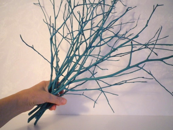 Aqua Branches, Teal Branches, Turquoise Branches, Tree Branches