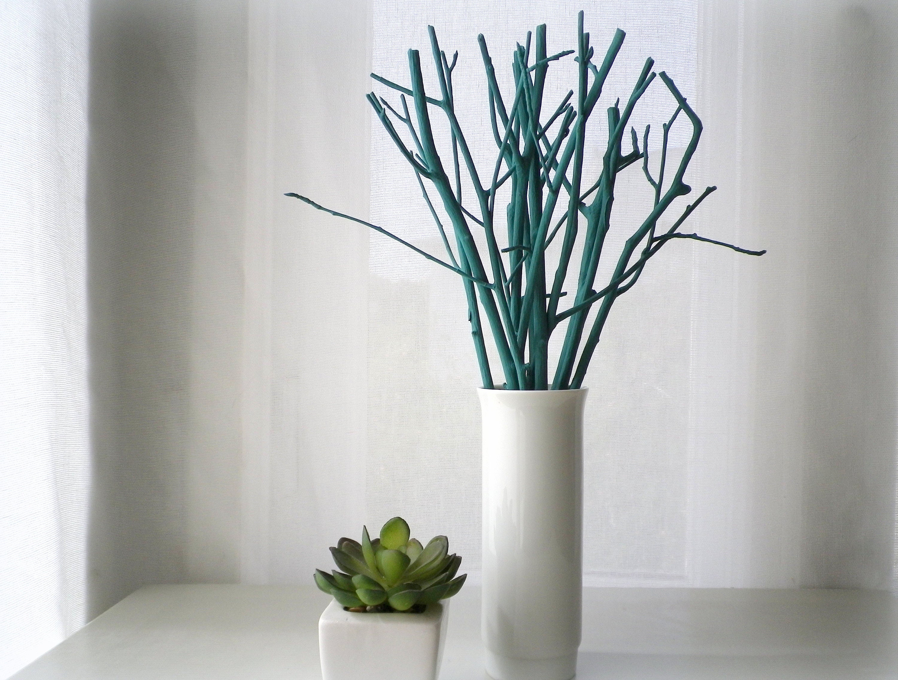 Tree Branches for Vase Teal Turquoise Aqua Sticks Simple - Etsy