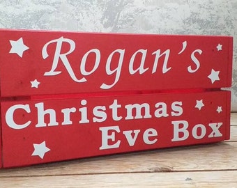 Personalised Christmas Eve Box,Christmas Eve Crate, Wooden Christmas Box, Custom Christmas Box, Xmas Eve Box, Xmas Crate, Christmas Gift Box