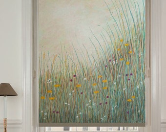 When time stands still - modern landscape art printed custom made (FL51) window roller shade regular and total blackout