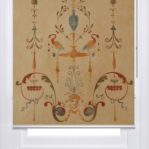 Grotesque wall art custom made printed window (VNT16) roller blind regular or blackout shade, chain or cordless