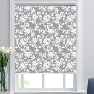 Modern seamless floral pattern in minimal colors custom made printed window roller blind (FL174) regular or blackout shade, chain/less