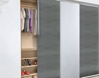 Hiding panel system (3-piece incl. hardware)  room divider Interior design practical decoration natural textured (IDEA) in 38 colors