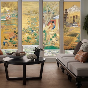 The Outskitrs of Kyoto through the Seasons art printed custom made window (JAP9) french door, bay window or panel blind system.