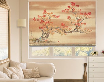 Maple tree fine art custom made printed window roller blind (ETHN63) regular and blackout shade or wall mural canvas