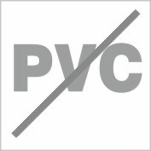 以下が含まれることがあります： 灰色の文字で「PVC」と書かれた上に、赤い斜線が引かれている