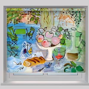 Bouquer de Fleurs R. Dufy&#39;s Collection of Seven works of art custom made printed window (FL22) roller blind, regular or blackout shade