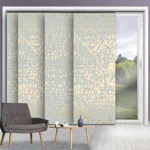 Curtain Panel (4-piece incl.hardware) sliding doors room divider system Interior design blind decoration panel light control printed