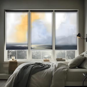 Ethereal colors of Earth and Air new collection (ETHR-102) custom made printed window roller shade opaque or blackout, chain or cordless