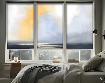 Ethereal colors of Earth and Air new collection (ETHR-102) custom made printed window roller shade opaque or blackout, chain or cordless