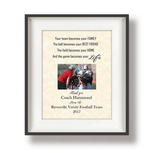 Youth Football Coach Gifts - Gifts for Football Coaches - Personalized - Football Coach Gift Ideas - Team Gift - 8x10 or 11 x 14 - TBF