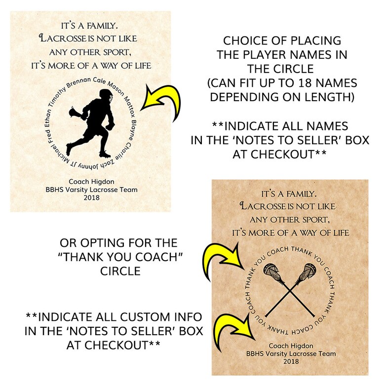 Coach Lacrosse Gifts Personalized Lacrosse Coach Gift Etsy