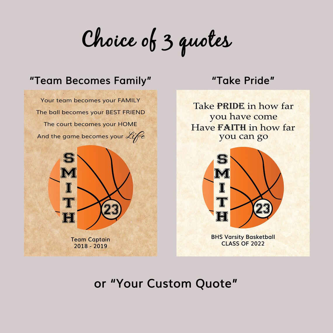 Basketball Senior Gift Basketball Gifts for Team Senior Etsy