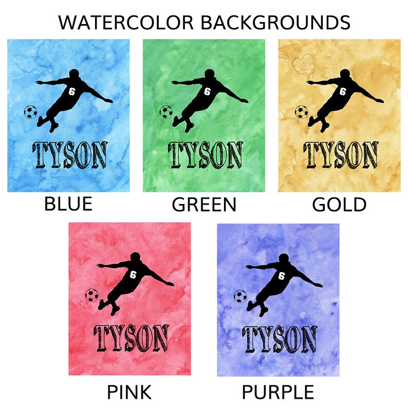 Soccer Gifts for Boys - Personalized - Soccer Wall Art - Boys Sports Decor - Boys Sports Room Decor - Soccer Gifts for Him - Soccer Team image 4