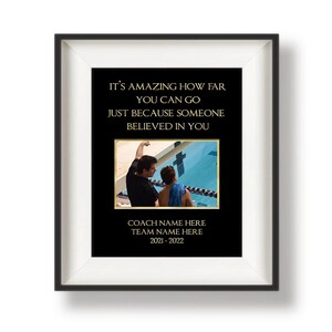 Gifts for Swim Coaches - Swim Coach Gifts - Swim Coach Gift Ideas - Personalized Coaches Gifts - Swim Team Gift Idea -8 x 10- It&#39;s Amazing