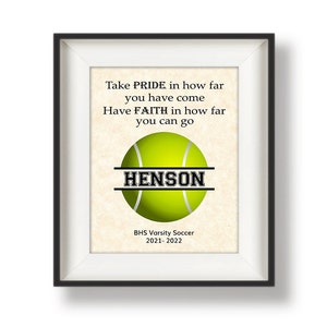 Tennis Senior Gift Ideas, Tennis Senior Night, Senior Tennis Gifts, Senior Night Tennis, Tennis Senior Gifts, Tennis Team Gifts,  8 x 10Mono