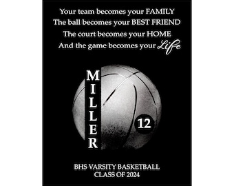 Basketball Senior Gift - Basketball Gifts for Team - Senior Night Gift - Girls Basketball Gift - Personalized - Basketball Player - TBF Mono