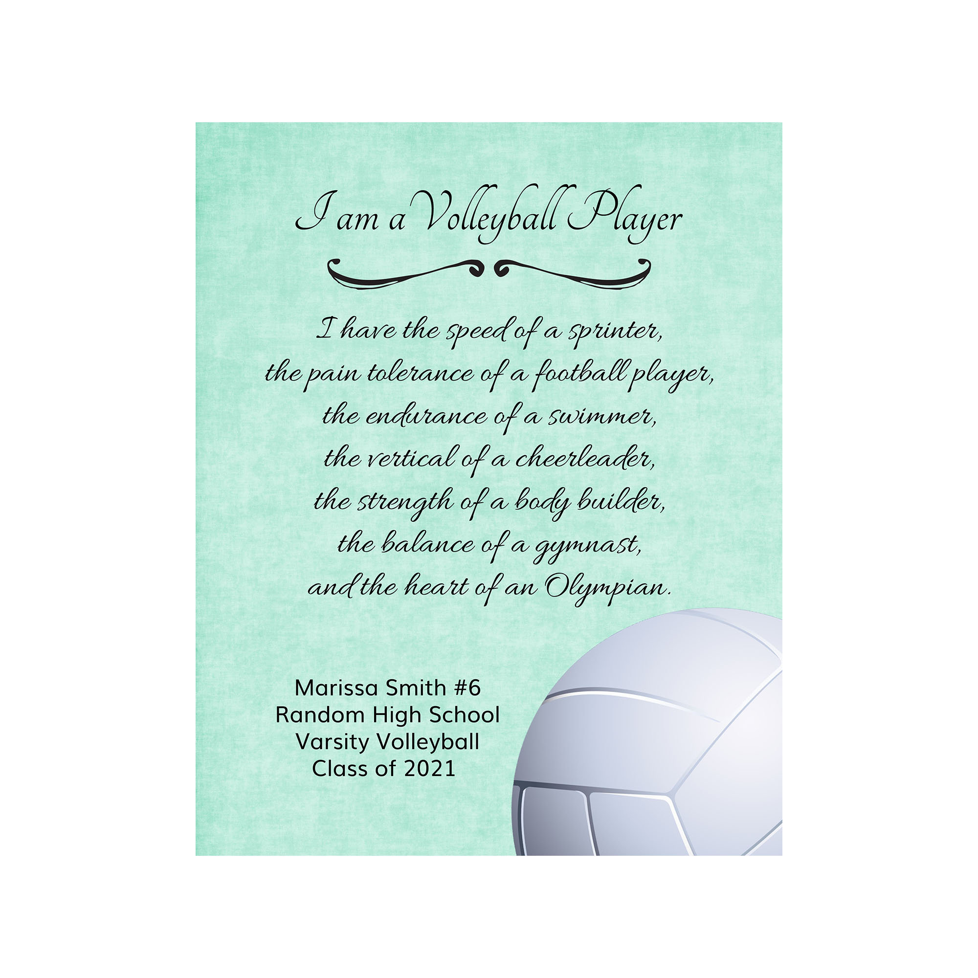 Volleyball Gifts for Players Senior Volleyball Gifts Etsy