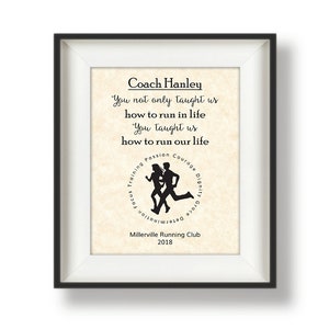 Running Coach Gift Cross Country Coach XC Track Coach Gifts Gifts for Track Coaches Track and Field Coach CC Coach Taught Us image 1