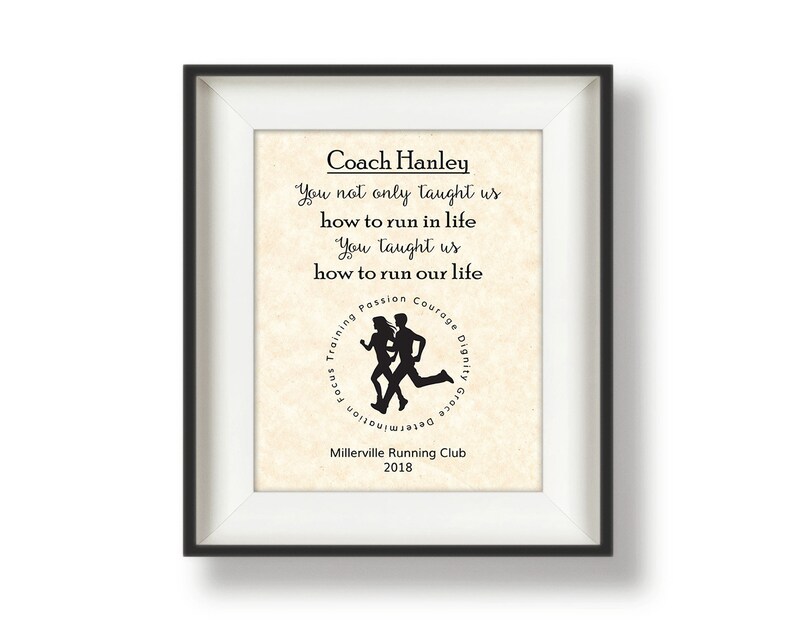 Running Coach Gift Cross Country Coach XC Track Coach Gifts Gifts for Track Coaches Track and Field Coach CC Coach Taught Us image 1