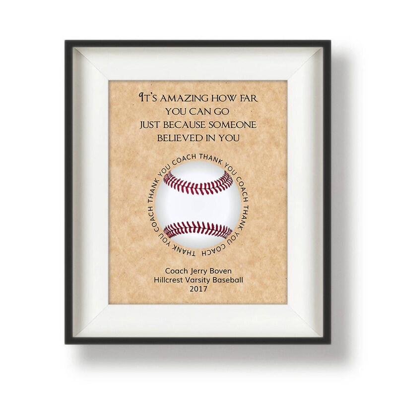 Baseball Coach Gifts Personalized Coach Gifts Baseball Etsy