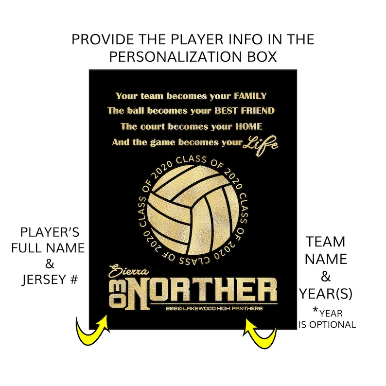 Volleyball Senior Gifts Volleyball Senior Night Gift Etsy