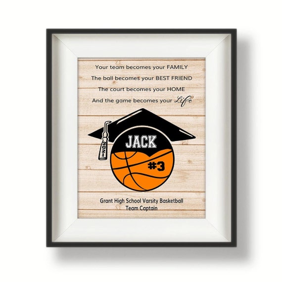 Basketball Senior Gift Senior Night Basketball Personalized Basketball Gifts  Senior Gifts Basketball Team Gifts Grad Hat TBF 