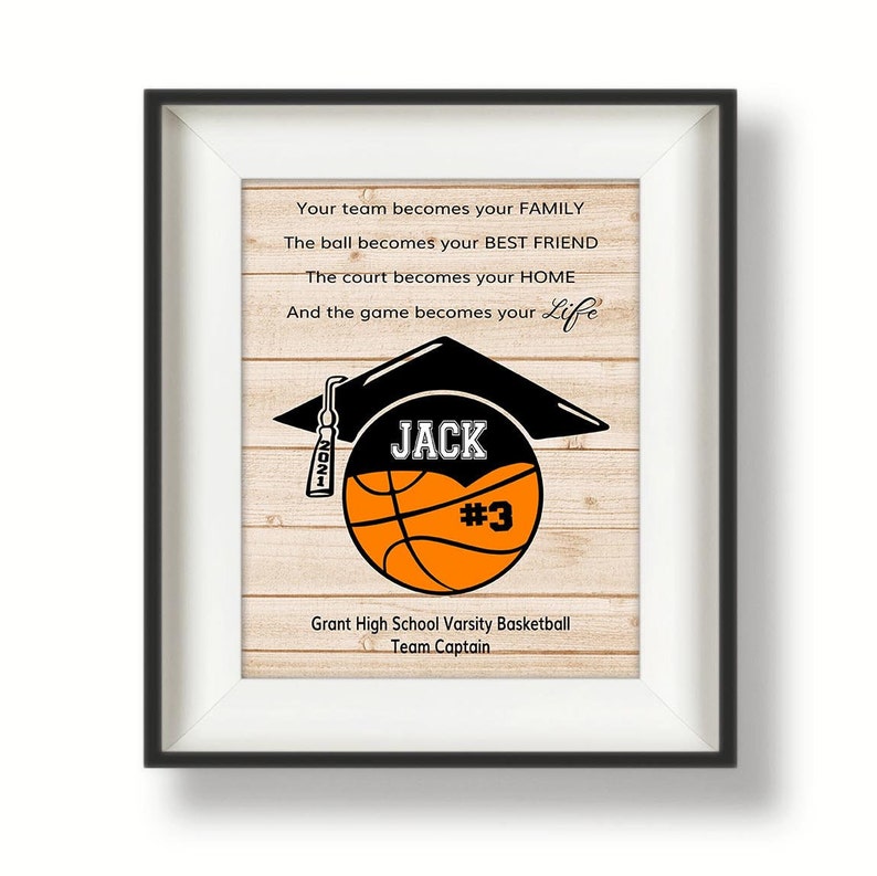 Basketball Senior Gift Senior Night Basketball Etsy