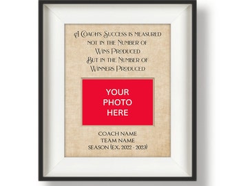 Football Coach Gift, Gifts for Football Coaches, Youth Football Coach, Coach Printable, Personalized Coach Gift, Winners Produced