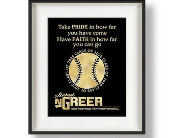 Personalized Baseball Gifts for Team - Baseball Senior Night Gifts - Baseball Senior Gift - Baseball Team Gifts - Take Pride - Nameplate