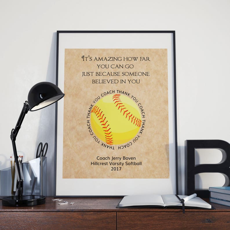 Softball Coach Gifts Personalized Coach Gifts Softball Etsy