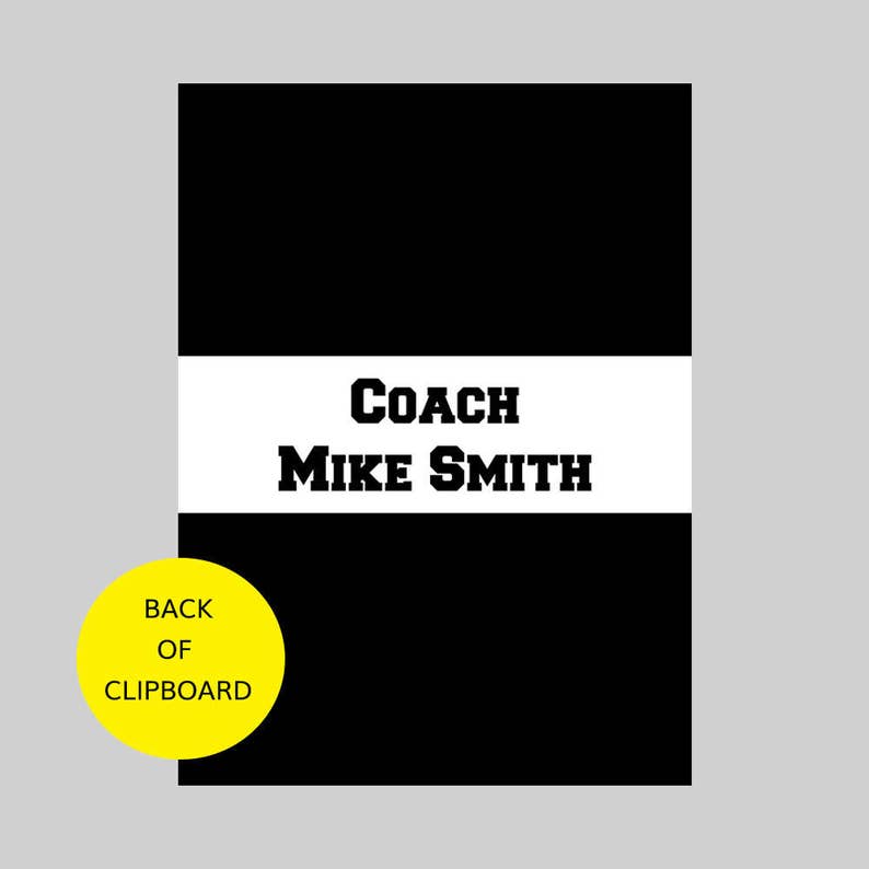 Track Coach Gifts Custom Coach Clipboard Personalized Etsy