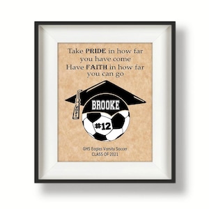 Senior Gifts Soccer - Soccer Senior Night - Personalized Soccer Gifts - Soccer Team Gifts - Personalized Senior Gifts - Grad Hat -Take Pride