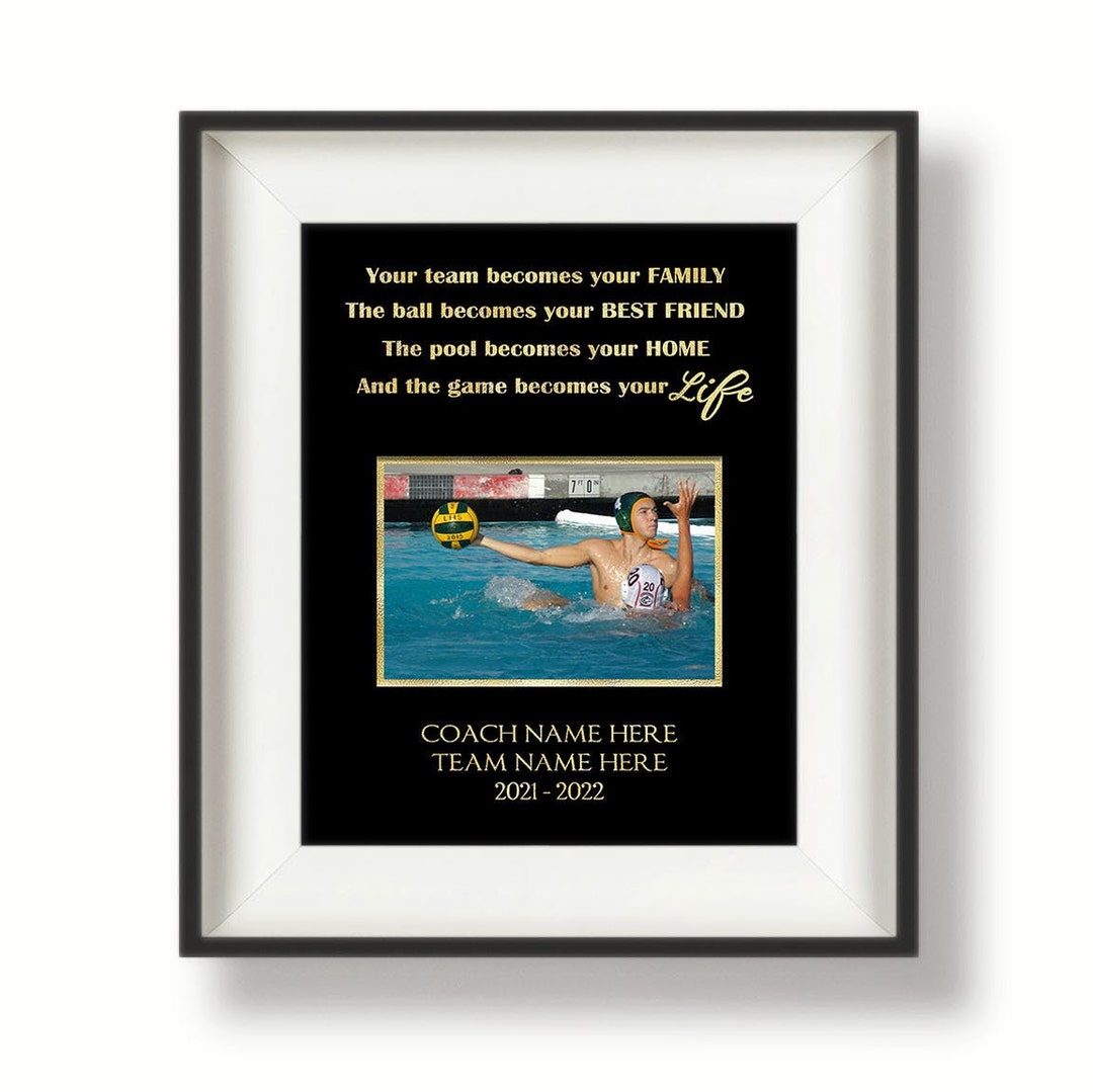 Water Polo Coach Print Water Polo Gift Ideas Personalized Etsy