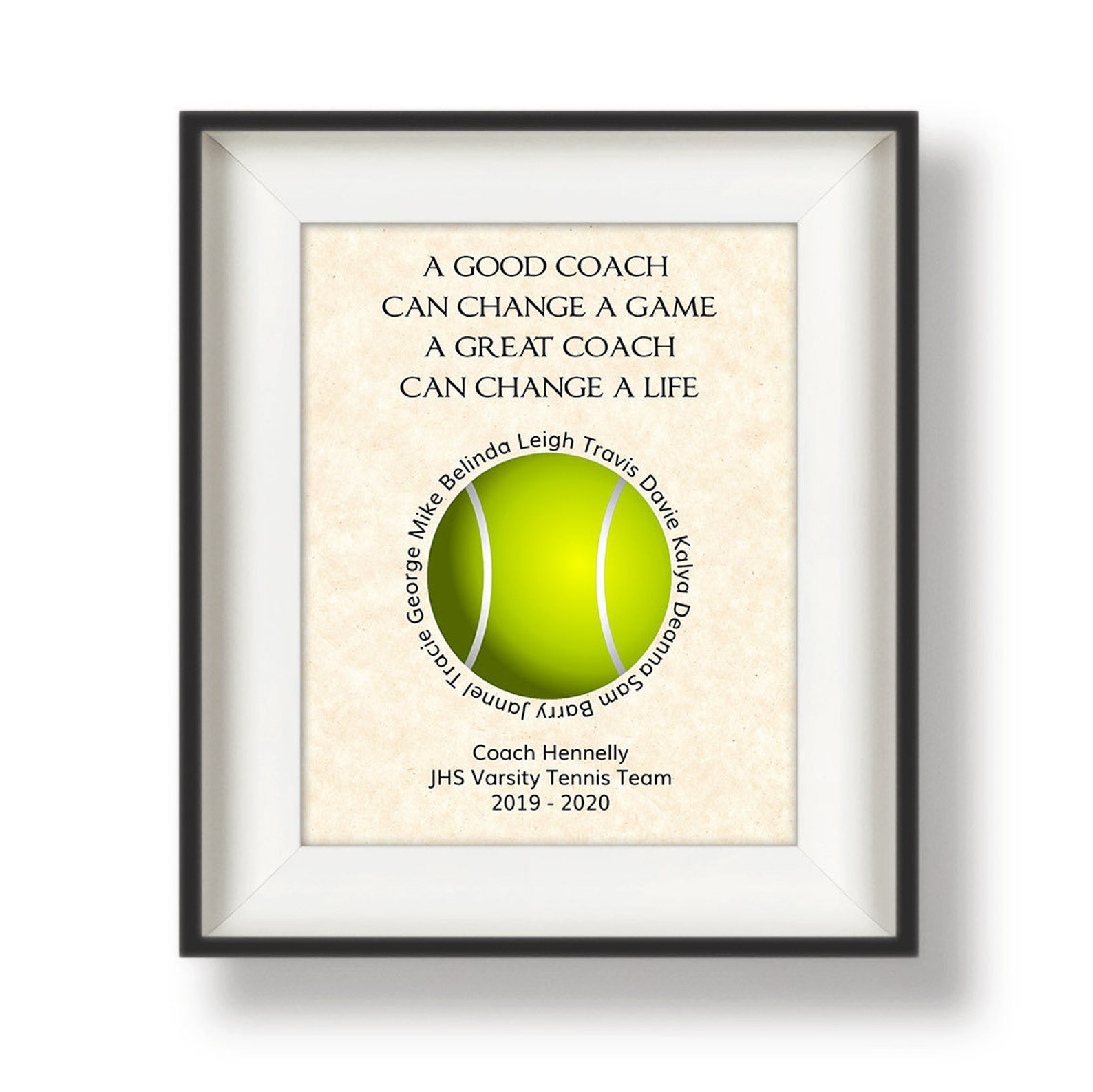 Gift for Tennis Coach Tennis Gifts Coach Personalized Etsy