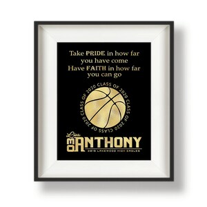 Basketball Senior Gifts - Basketball Senior Night - Senior Basketball Gift - Personalized Senior Night Gift - Custom - Take Pride -Nameplate