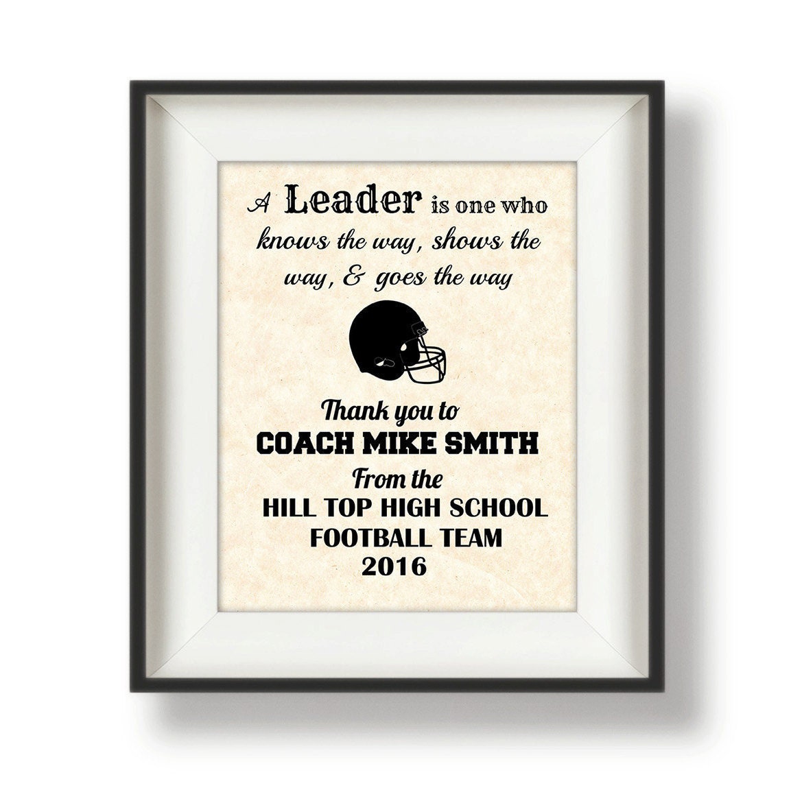 Team Captain Gift Coach Gifts Thank You Coach Gifts for Etsy