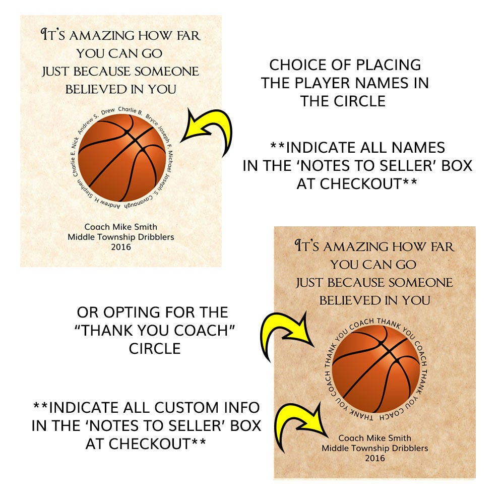 Basketball Coach Print Ideas de regalos de baloncesto - Etsy España