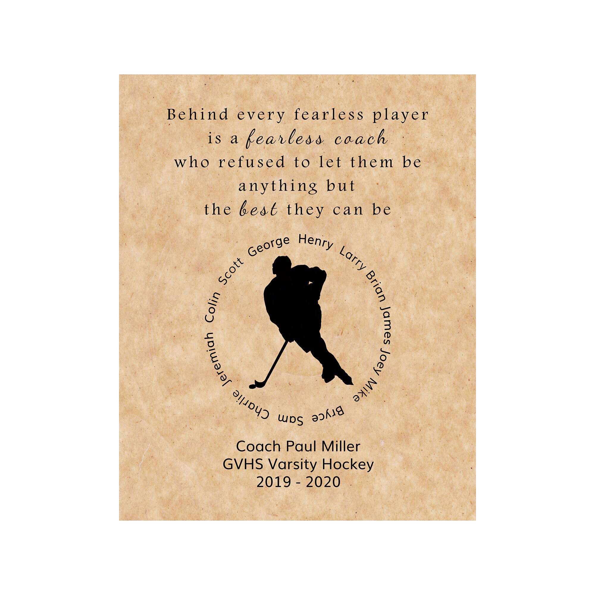 Hockey Coach Gift Ideas Hockey Gifts for Coaches Etsy