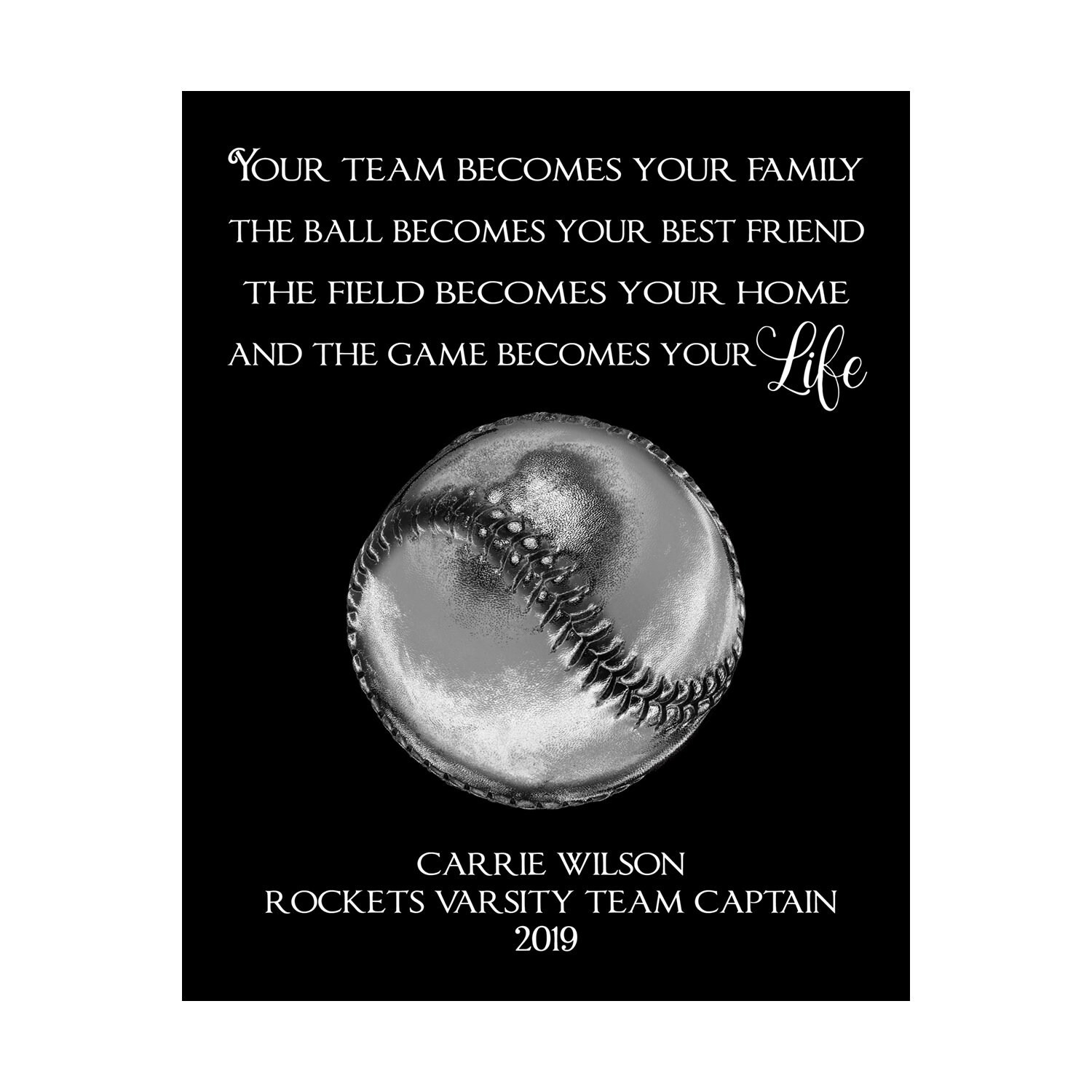 Softball Senior Night Gifts Softball Coach Print Softball | Etsy