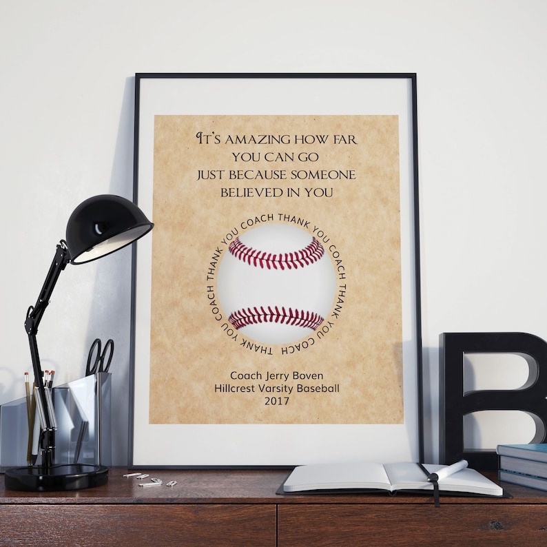 Baseball Coach Gifts Personalized Coach Gifts Baseball Etsy