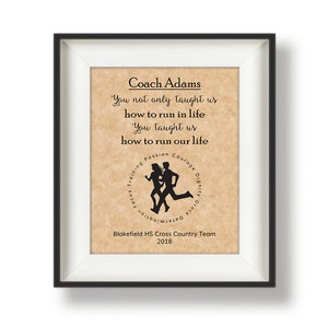 Running Coach Gift Cross Country Coach XC Track Coach Gifts Gifts for Track Coaches Track and Field Coach CC Coach Taught Us image 2