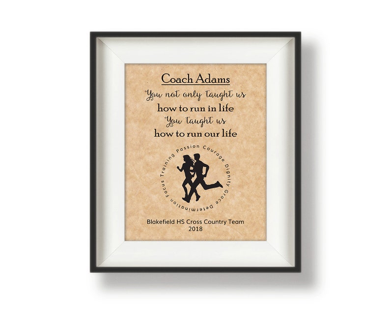 Running Coach Gift Cross Country Coach XC Track Coach Gifts Gifts for Track Coaches Track and Field Coach CC Coach Taught Us image 2